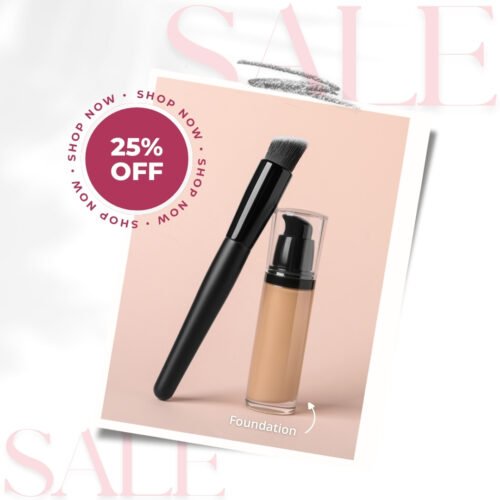 Beauty & Cosmetic Canva Template - Foundation Main Product